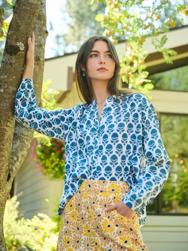 Stella Top - Marigold White sold by Mata Traders