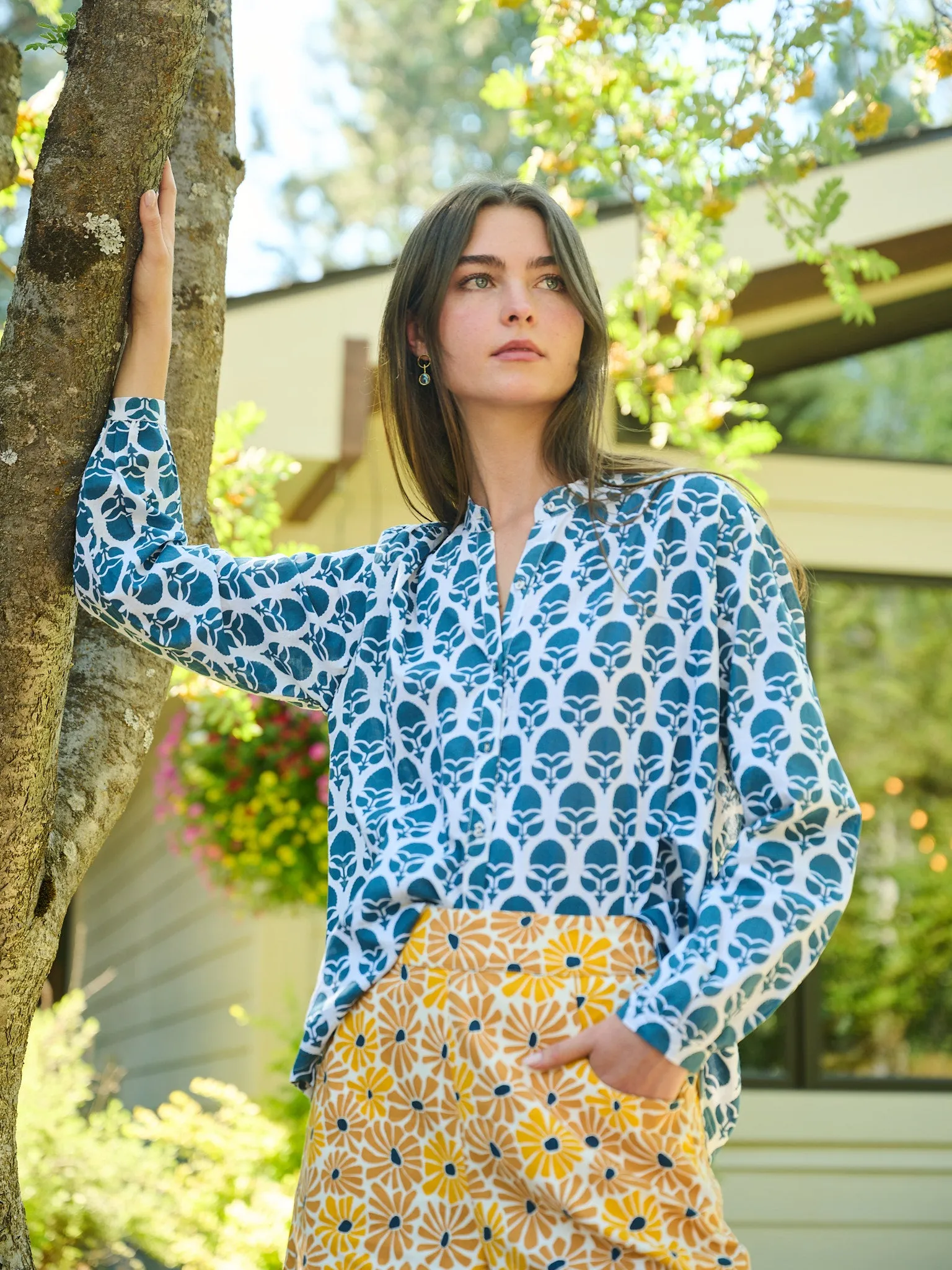 Stella Top - Marigold White sold by Mata Traders