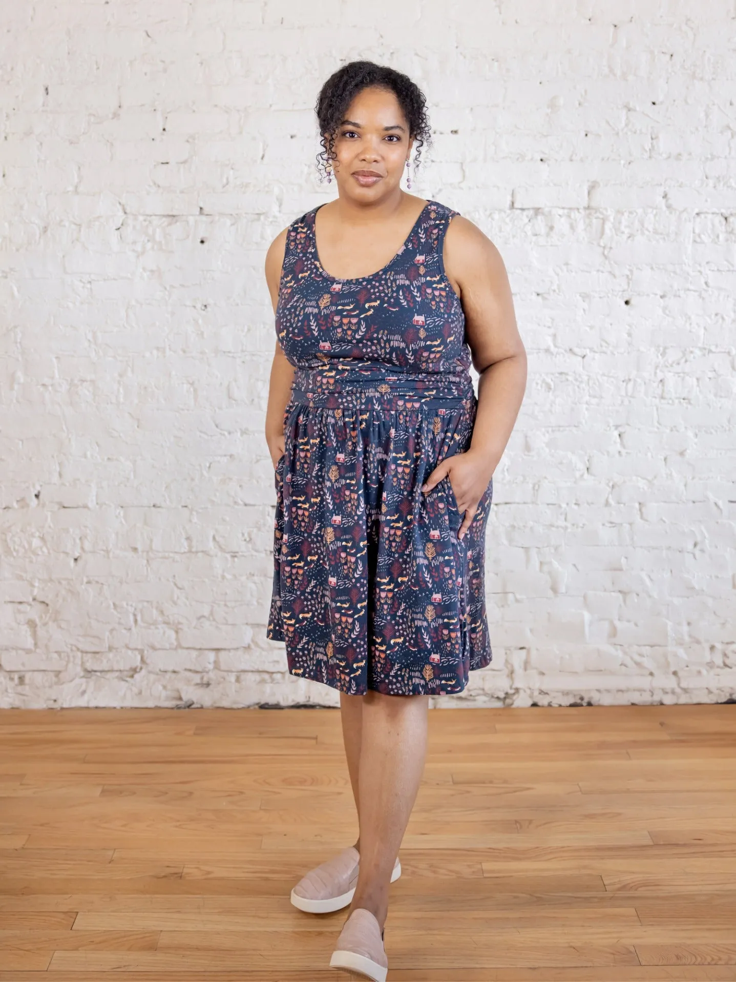 Asheville Plus Size Dress - Fox Field Blue sold by Mata Traders product image thumbnail 5