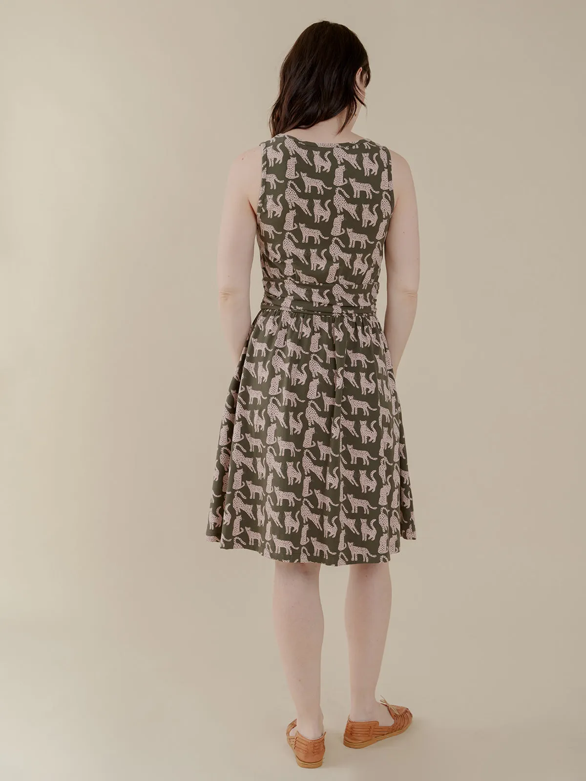 Asheville Dress - Leopard Green sold by Mata Traders product image thumbnail 4