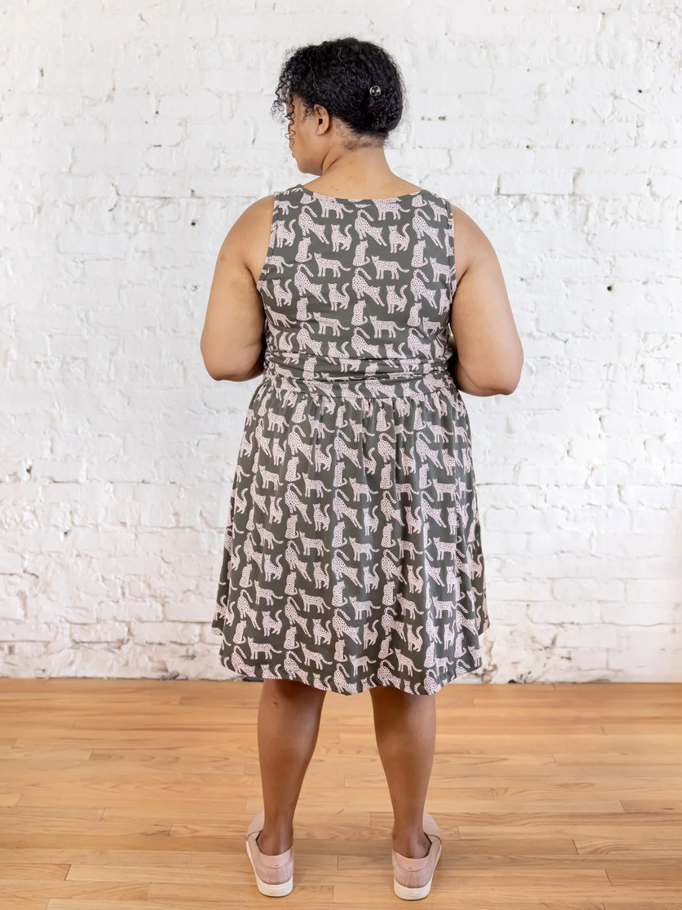 Asheville Plus Size Dress - Leopard Green sold by Mata Traders product image thumbnail 2