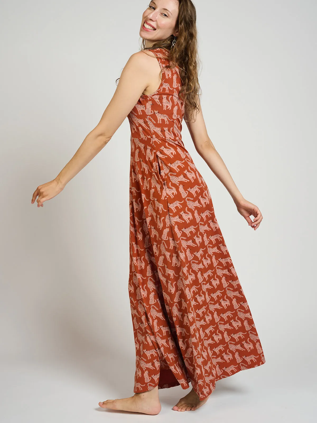 Vero Maxi Dress - Leopard Sienna sold by Mata Traders