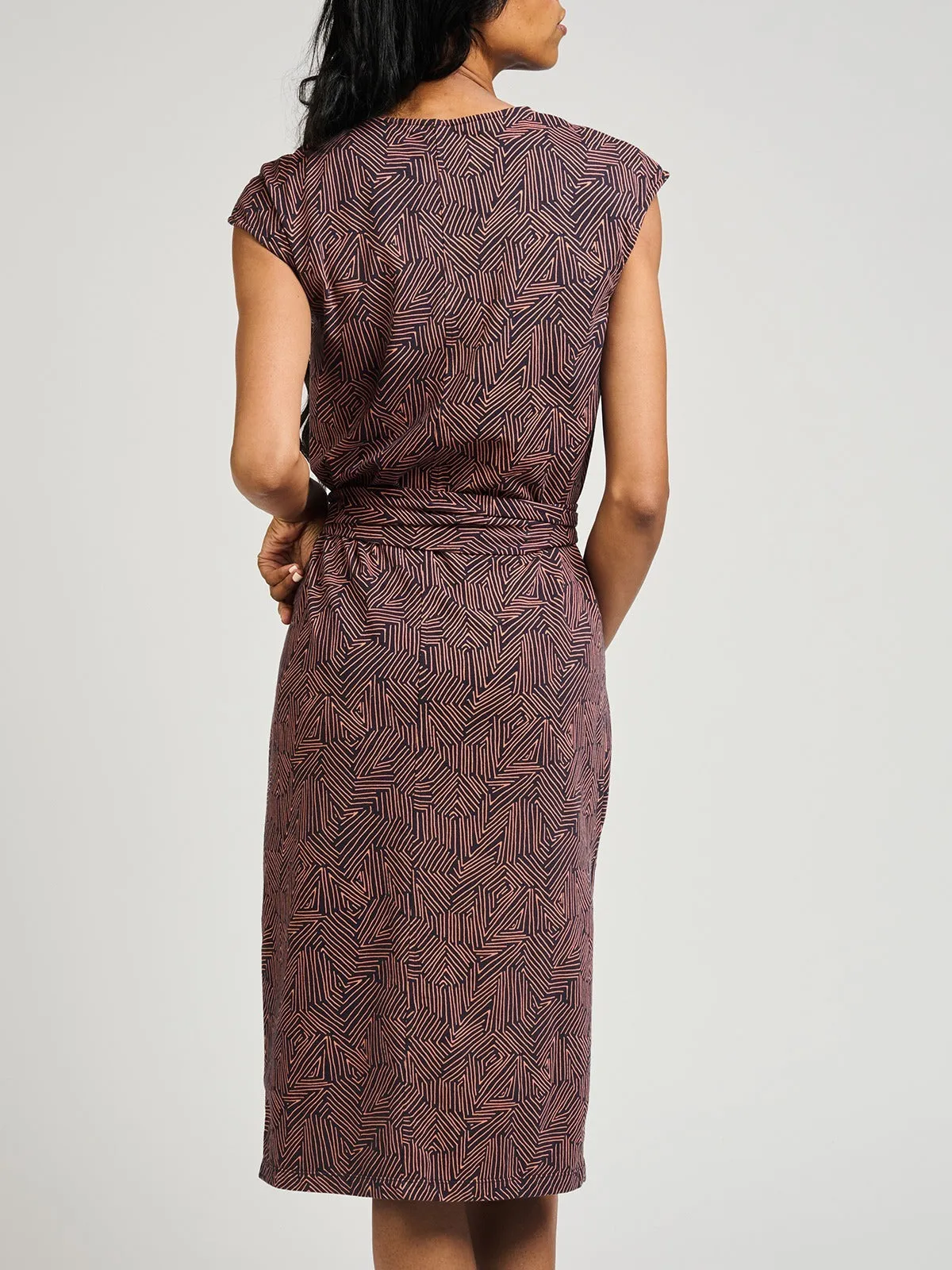 Sasha Shift Dress - Tree Rings Blue sold by Mata Traders product image thumbnail 4