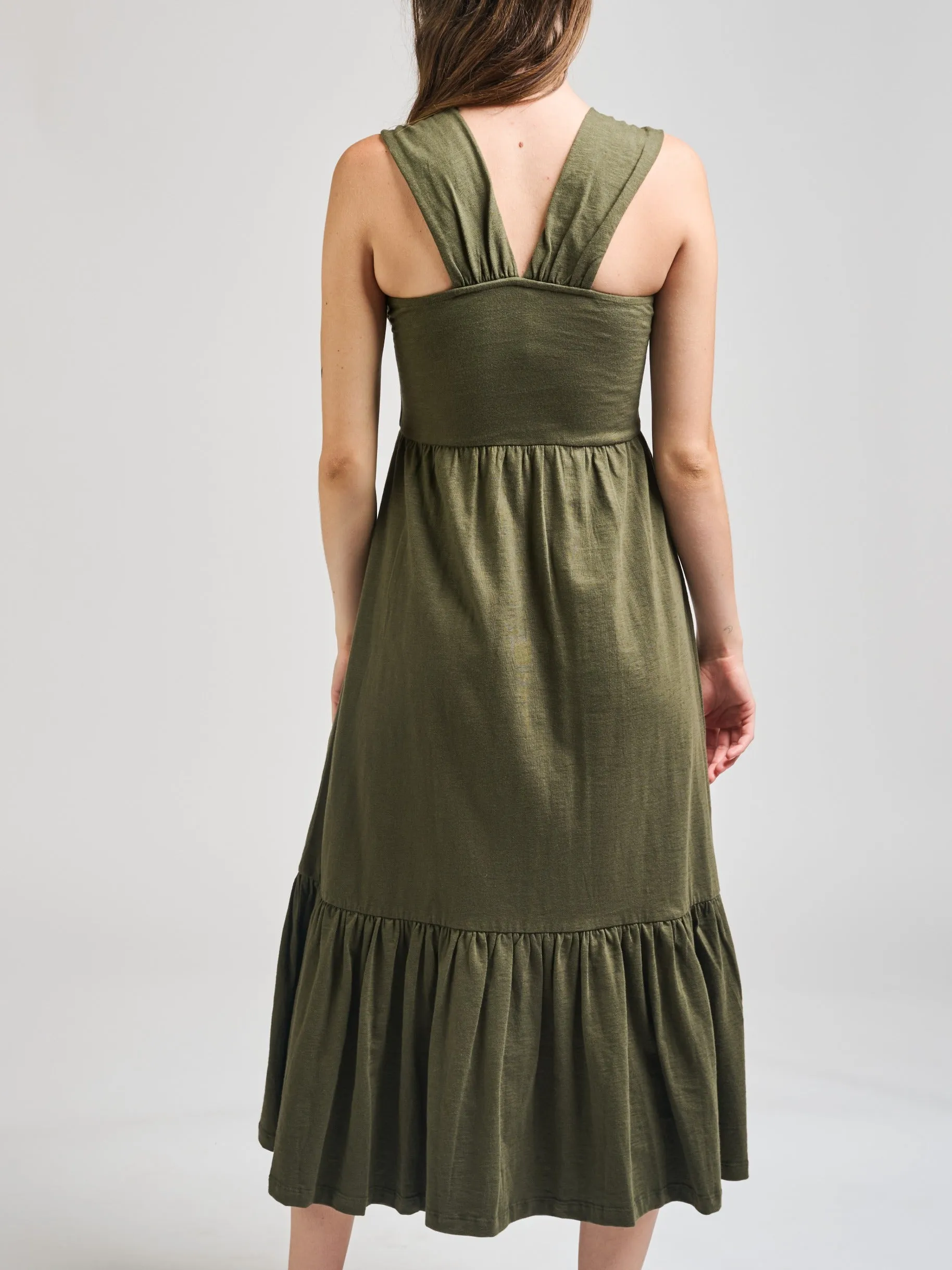 Opal Dress - Olive sold by Mata Traders product image thumbnail 5
