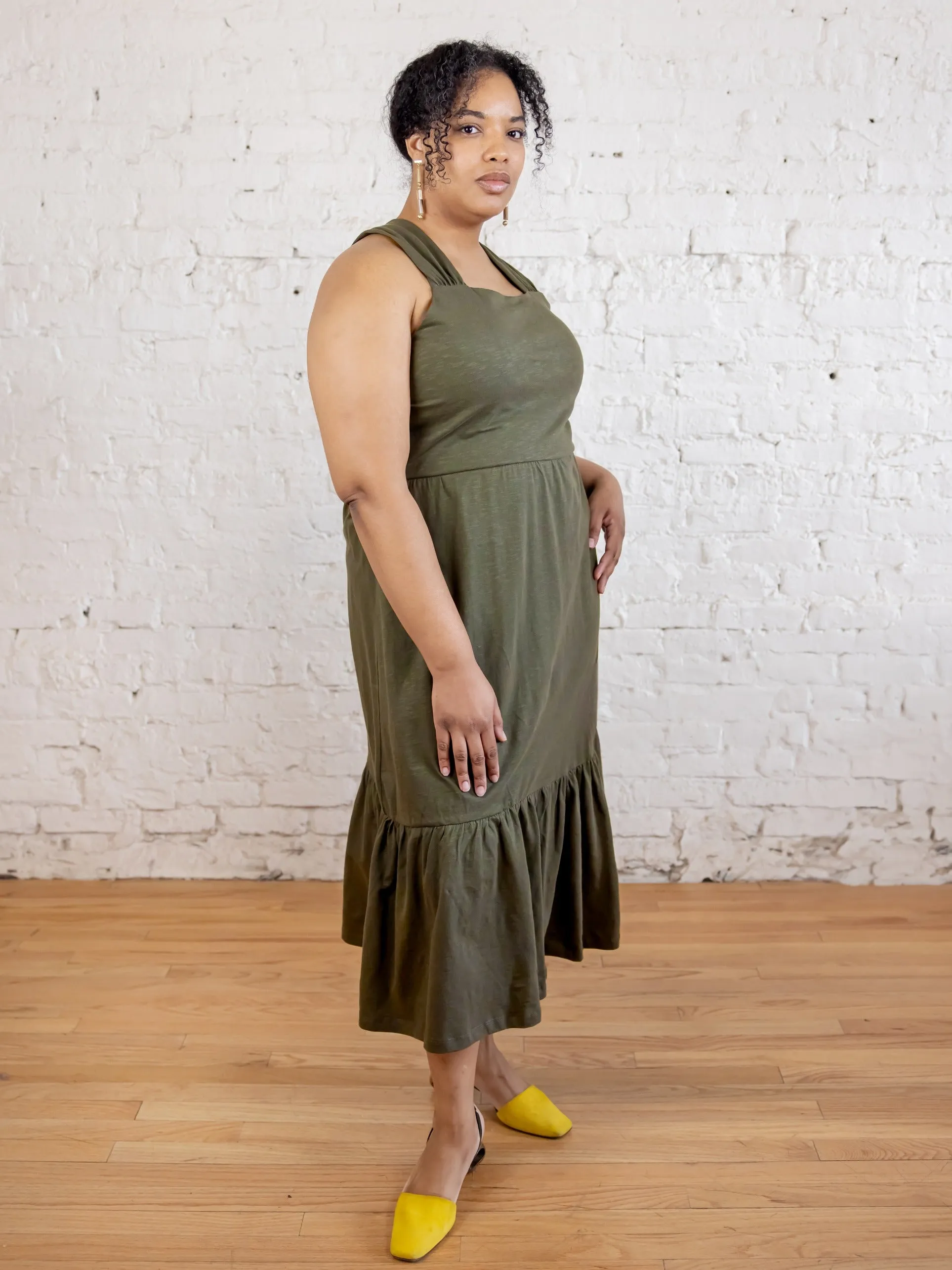 Opal Plus Size Dress - Olive sold by Mata Traders product image thumbnail 2