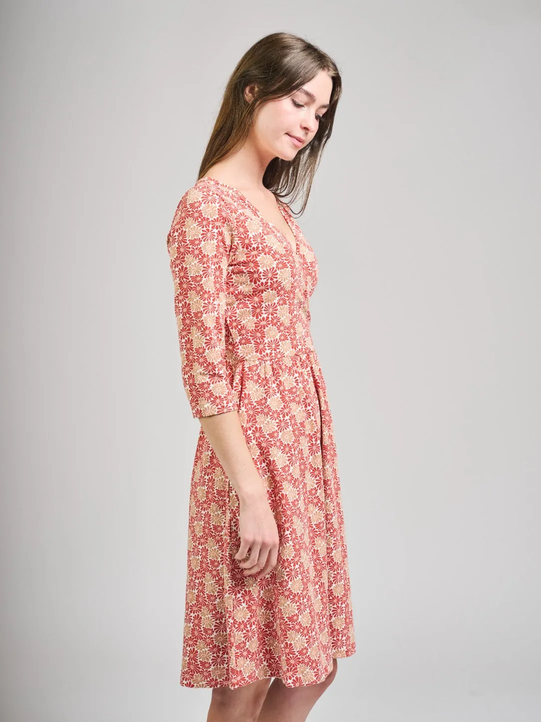 Callie 3/4 Sleeve Wrap Dress - Matisse Vermillion sold by Mata Traders product image thumbnail 2