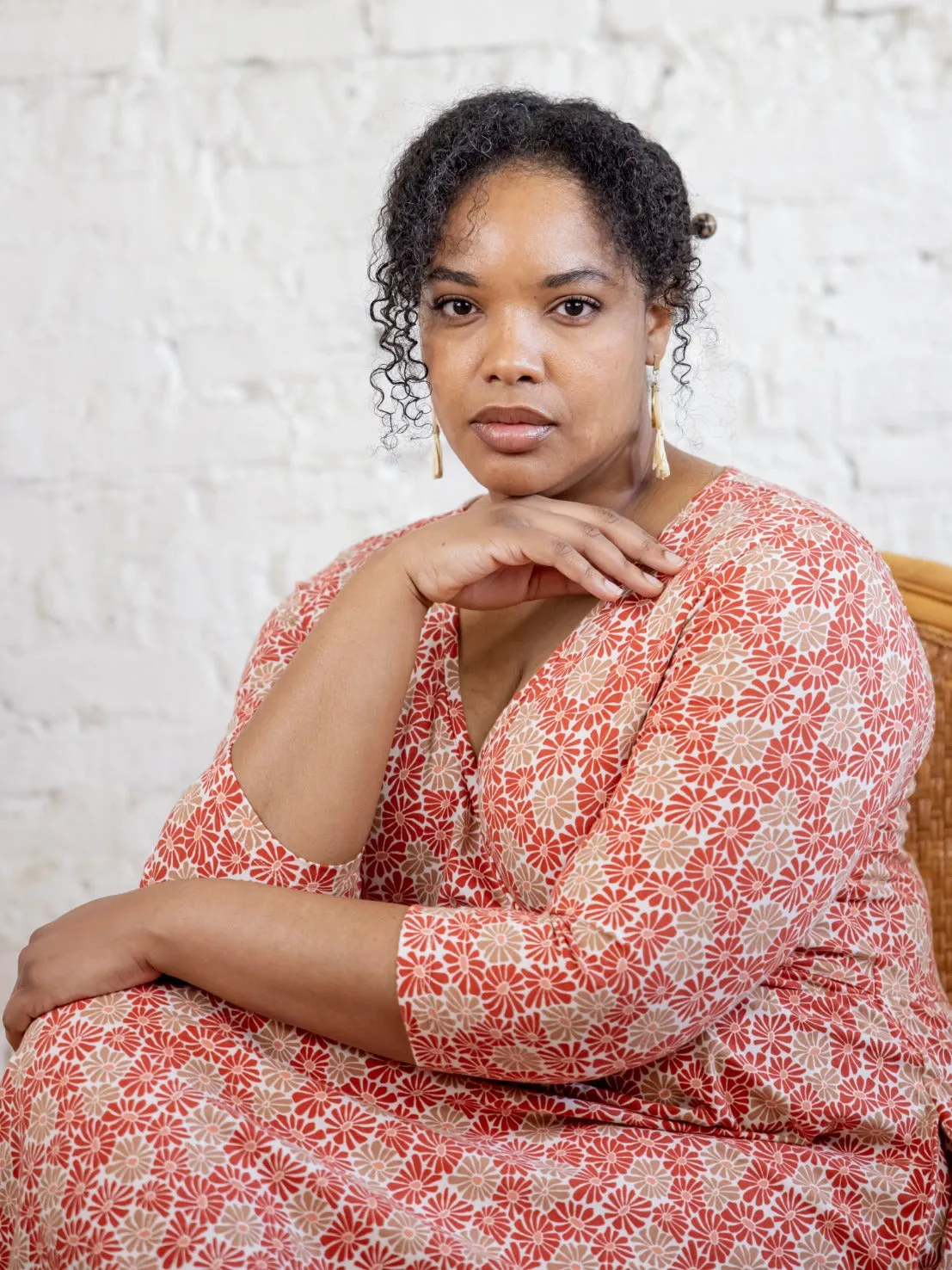 Callie 3/4 Sleeve Plus Size Wrap Dress - Matisse Vermillion sold by Mata Traders product image thumbnail 2