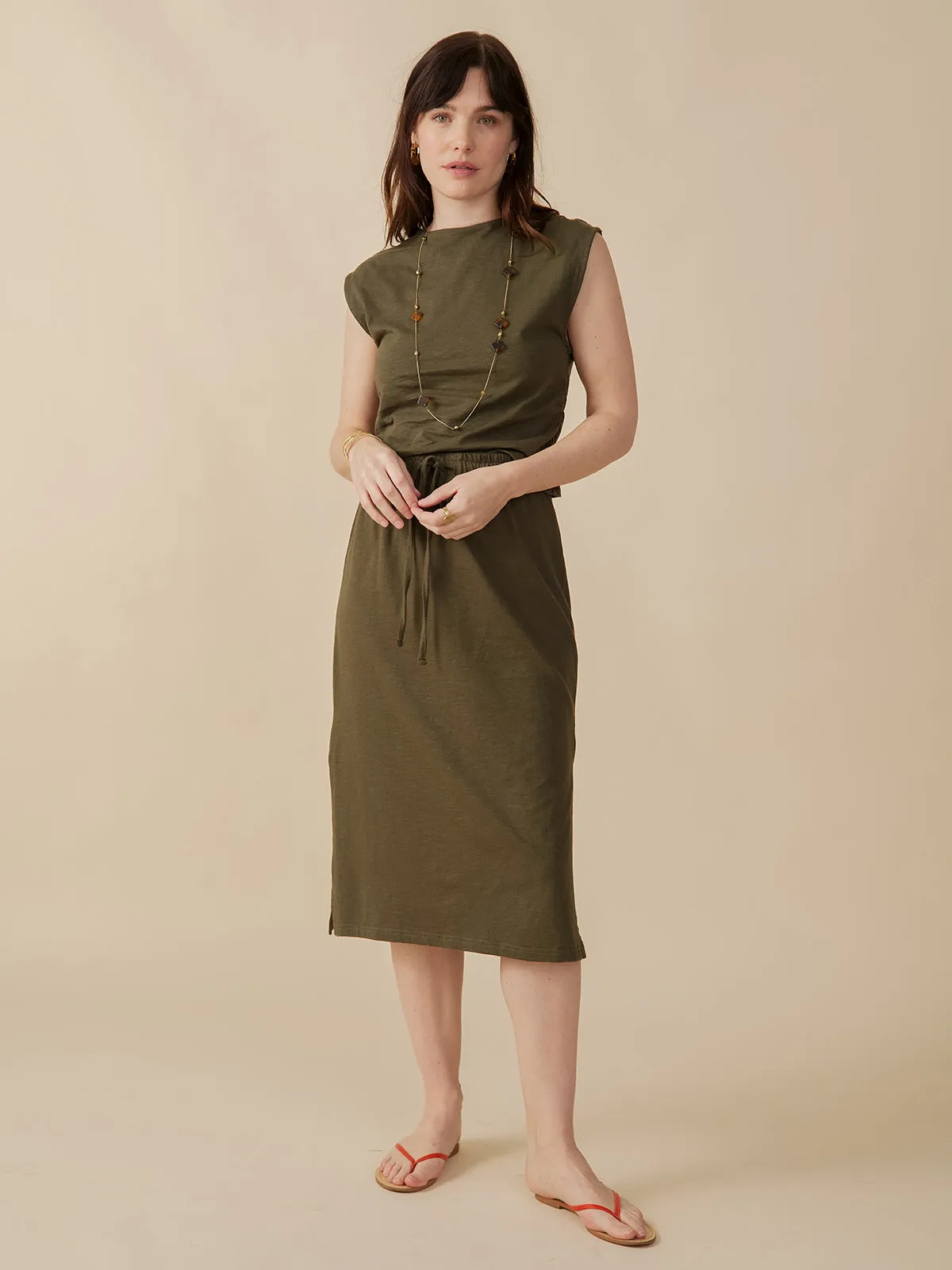 Isla Skirt - Olive sold by Mata Traders product image thumbnail 3