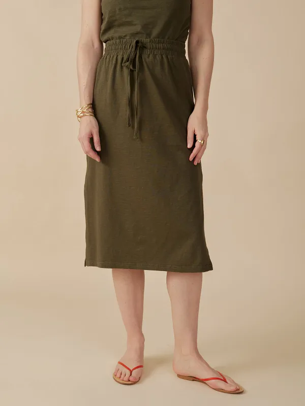 Isla Skirt - Olive sold by Mata Traders
