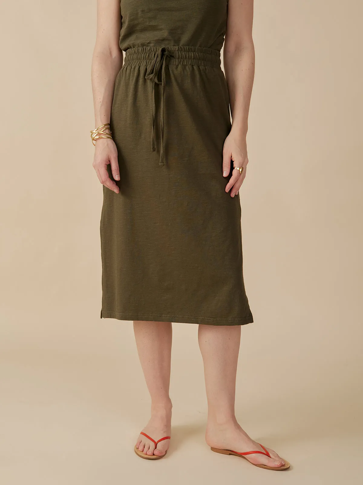 Isla Skirt - Olive sold by Mata Traders