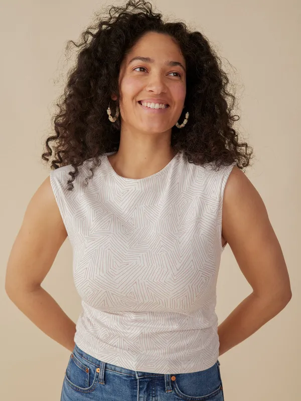 Ruched Top - Tree Rings Shell sold by Mata Traders