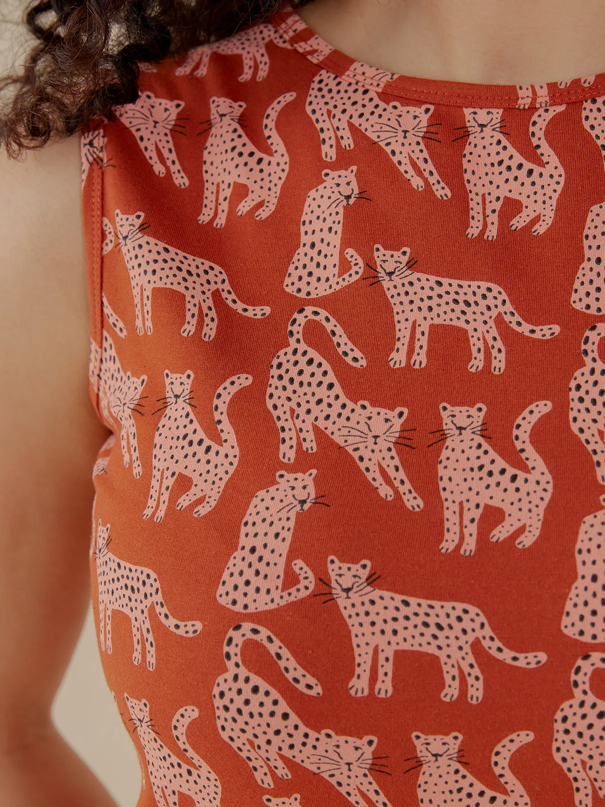 Millie Muscle Tee - Leopard Sienna sold by Mata Traders product image thumbnail 2