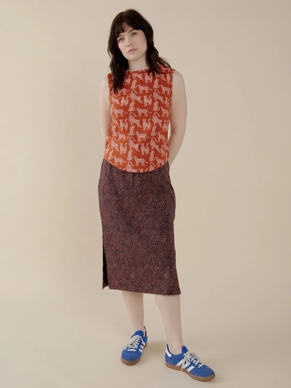 Millie Muscle Tee - Leopard Sienna sold by Mata Traders product image thumbnail 3