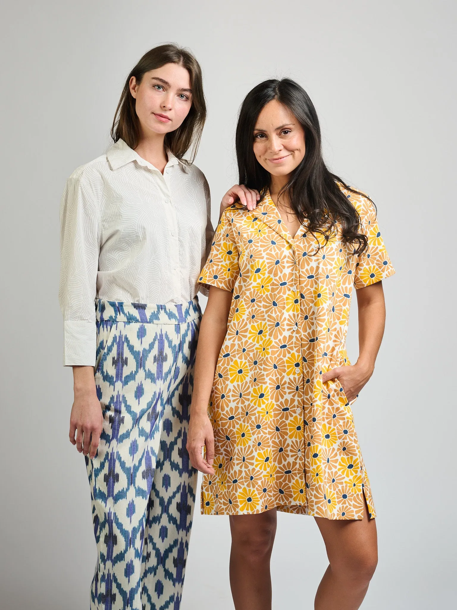 Mae Oversized Shirt - White Waves sold by Mata Traders product image thumbnail 5