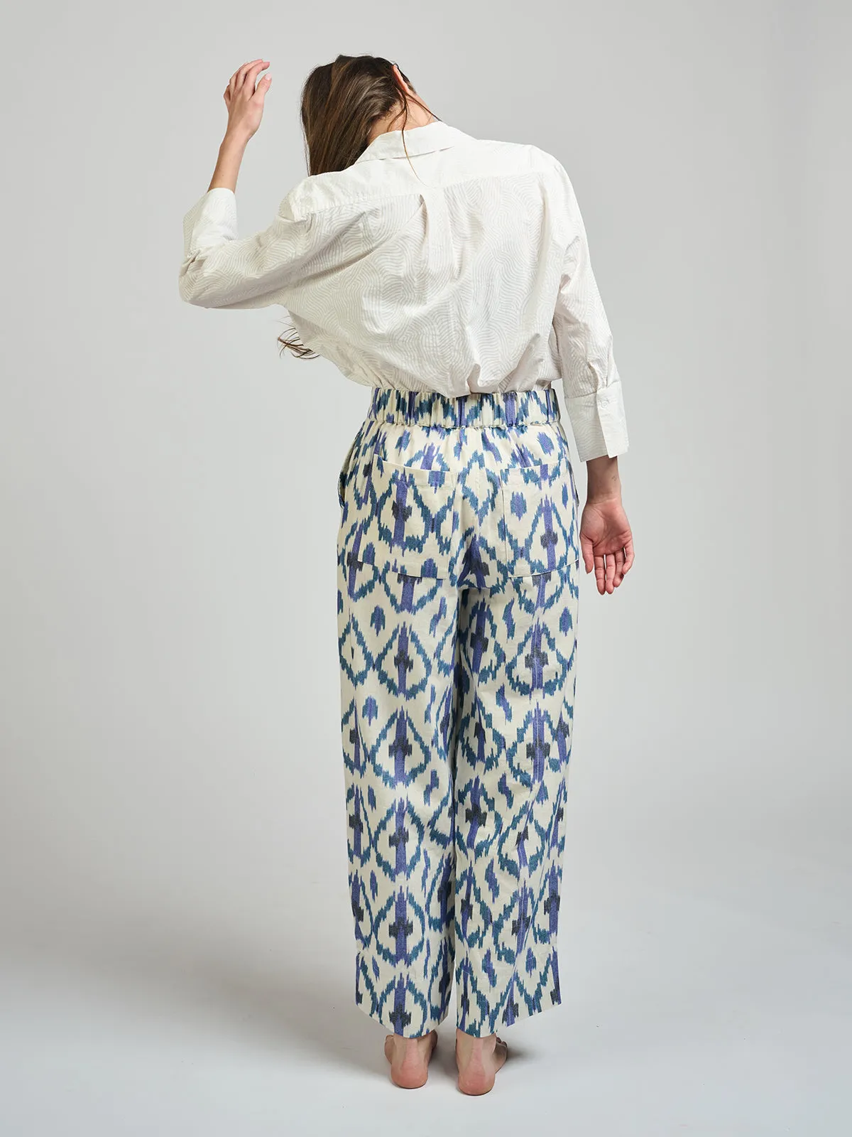 Mae Oversized Shirt - White Waves sold by Mata Traders product image thumbnail 4