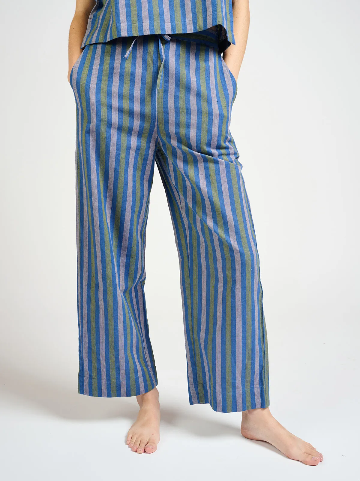 Emmy Drawstring Pant - Lavender Stripe sold by Mata Traders product image thumbnail 3