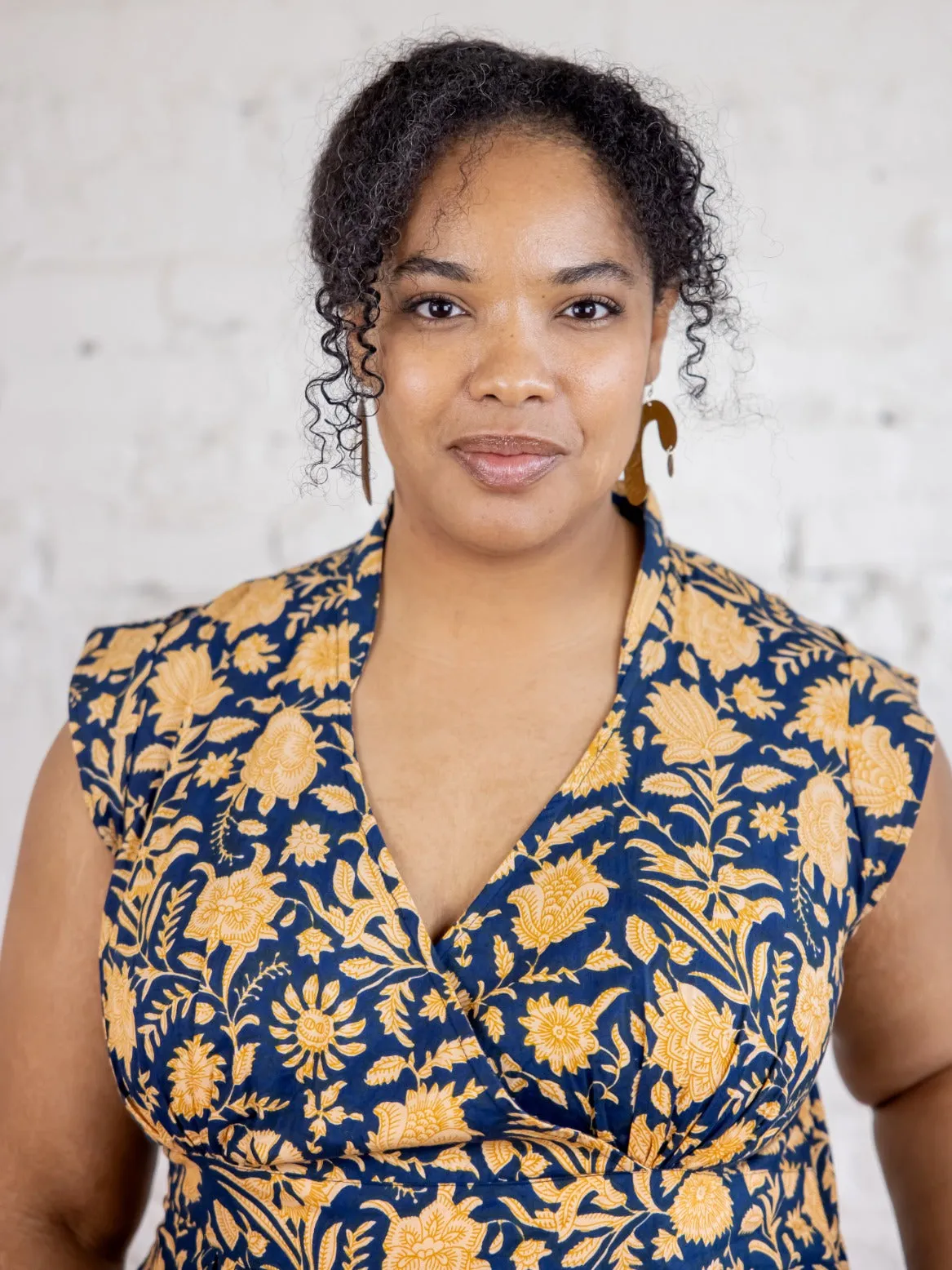 Lucille Plus Size Dress - Navy Botanical sold by Mata Traders product image thumbnail 2