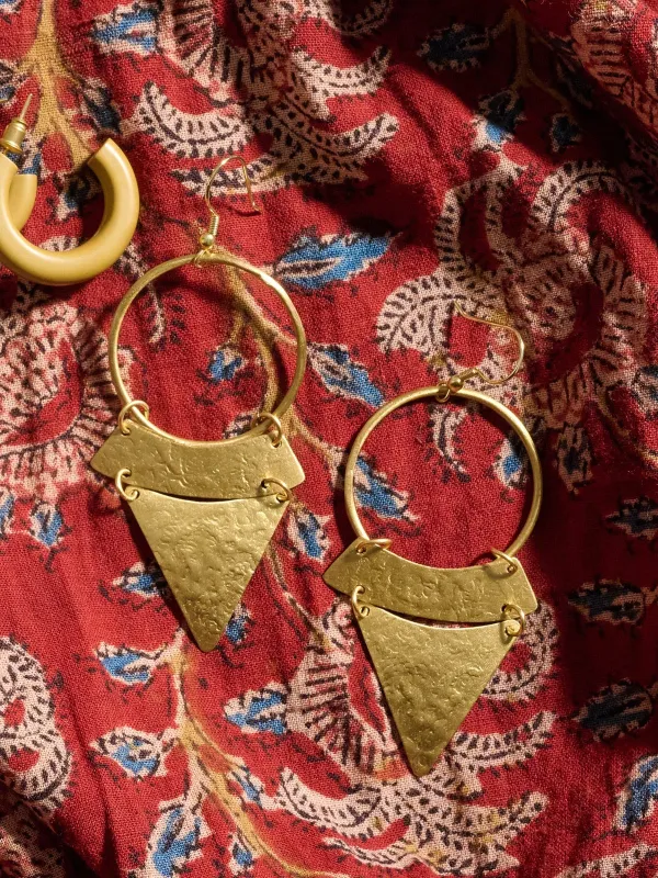 Stacked Sunra Earrings Gold sold by Mata Traders