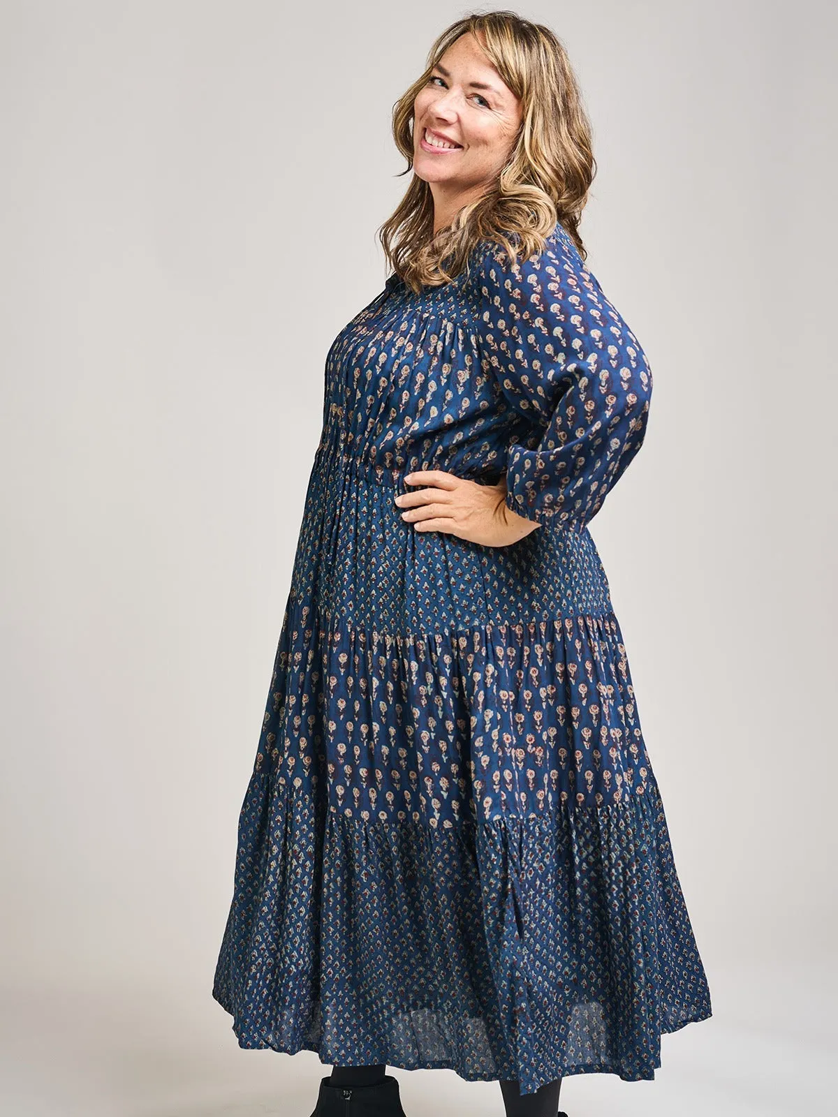 Adriana Plus Size Dress - Midnight Floral Mix sold by Mata Traders product image thumbnail 3