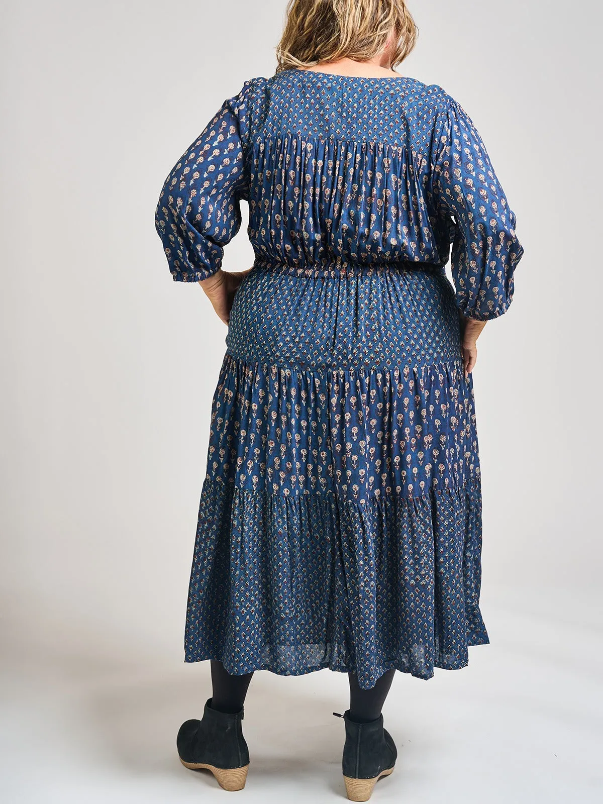 Adriana Plus Size Dress - Midnight Floral Mix sold by Mata Traders product image thumbnail 5