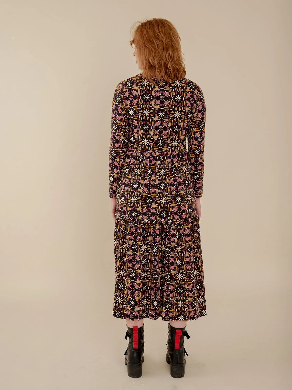 Mirah Tiered Dress - Mauve Tile sold by Mata Traders product image thumbnail 5