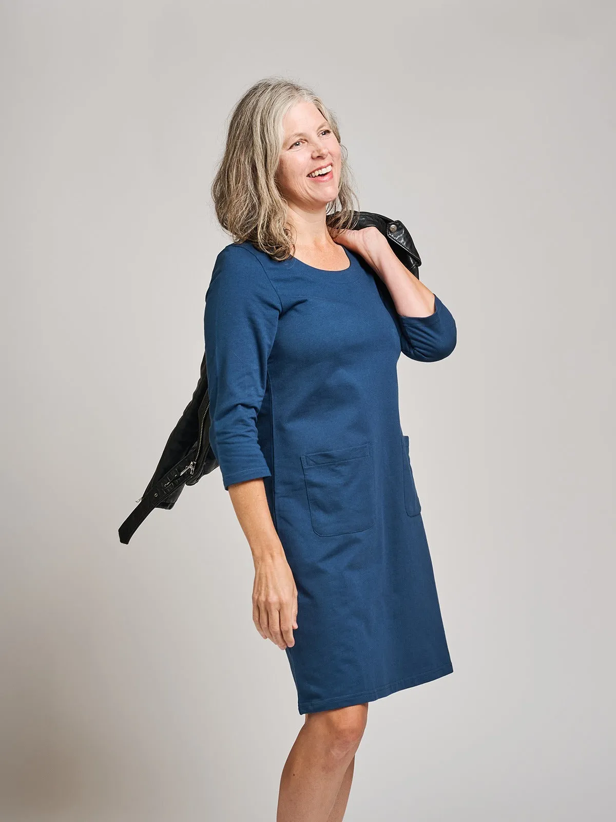 Sylvan Shift Dress - Loop Knit Blue sold by Mata Traders product image thumbnail 3