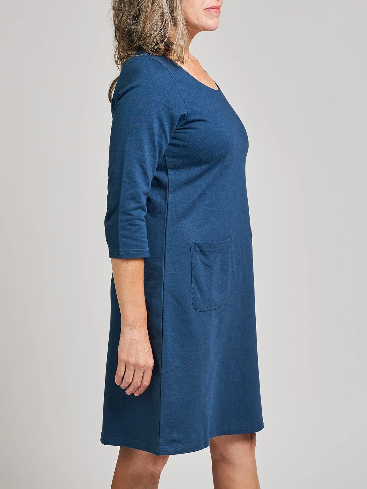 Sylvan Shift Dress - Loop Knit Blue sold by Mata Traders product image thumbnail 2