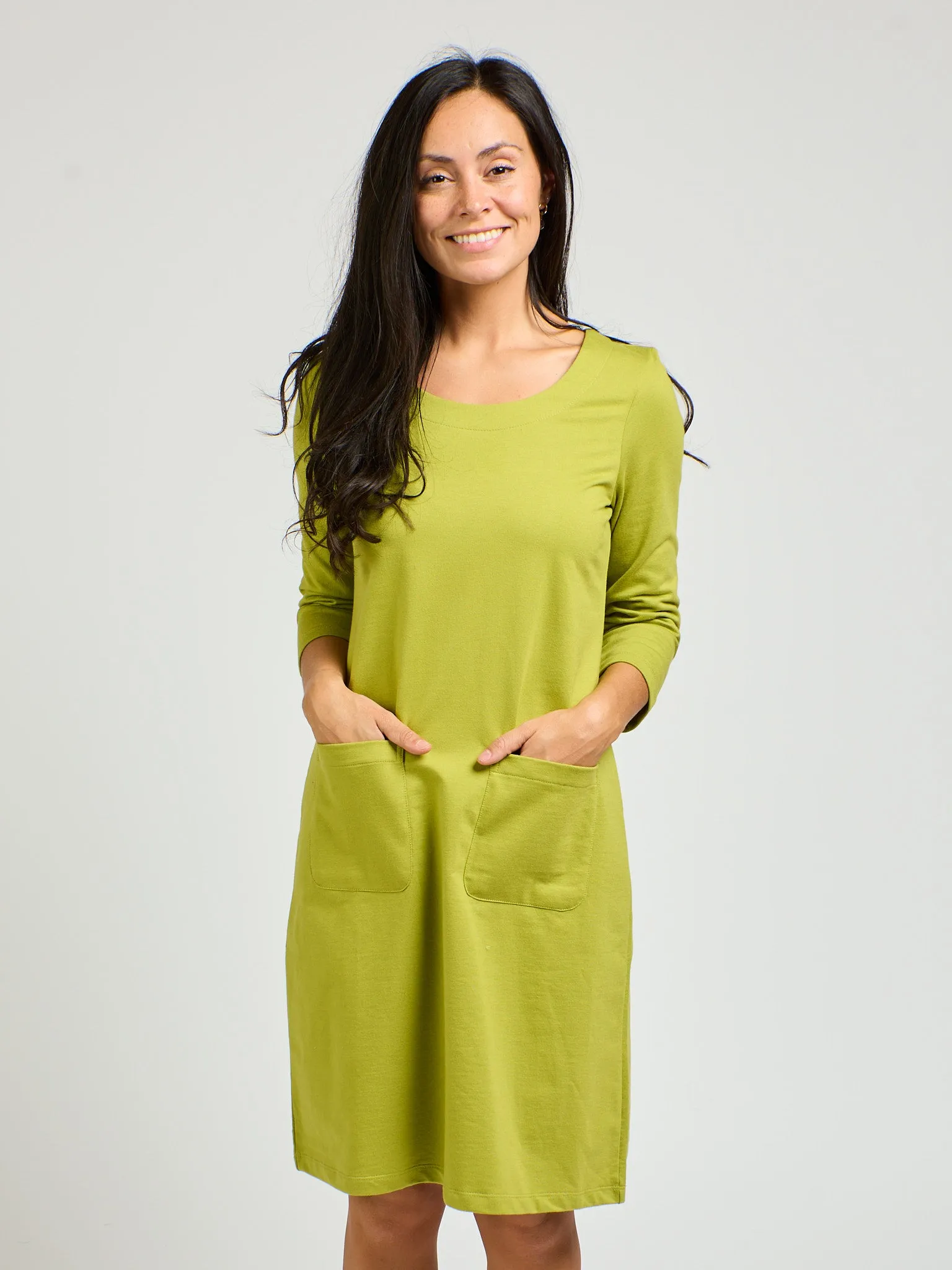 Sylvan Shift Dress - Loop Knit Moss sold by Mata Traders product image thumbnail 4