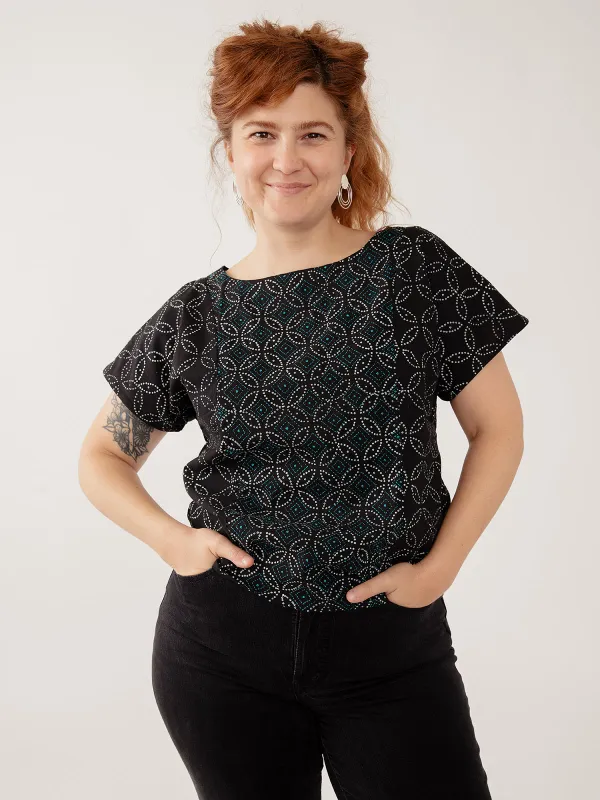 Cara Top - Ikigai Black made by Mata Traders