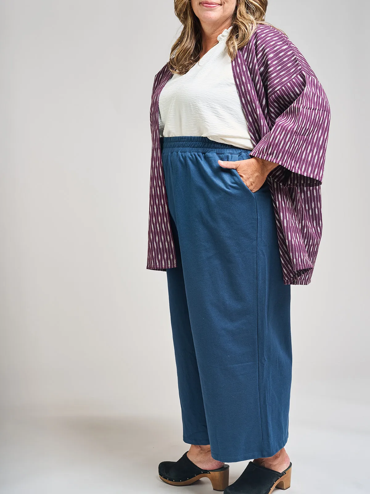Relaxed Plus Size Jacket - Plum Ikat sold by Mata Traders product image thumbnail 2