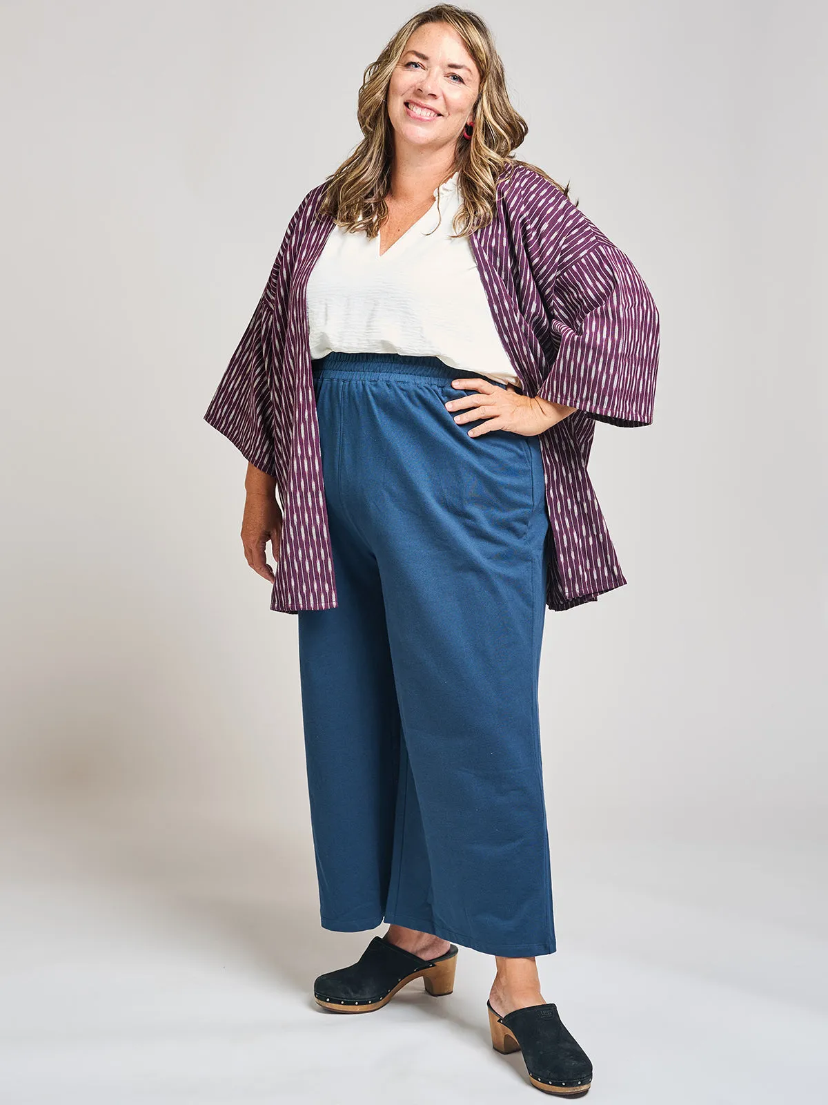 Relaxed Plus Size Jacket - Plum Ikat sold by Mata Traders product image thumbnail 3