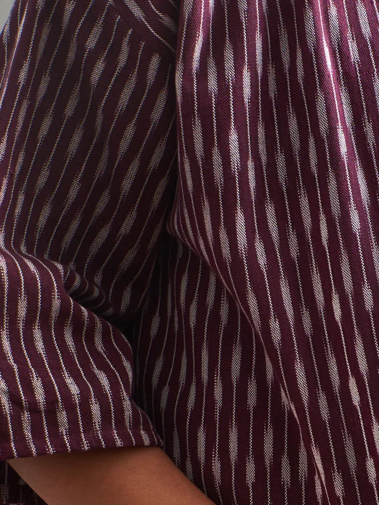 Relaxed Jacket - Plum Ikat sold by Mata Traders product image thumbnail 5