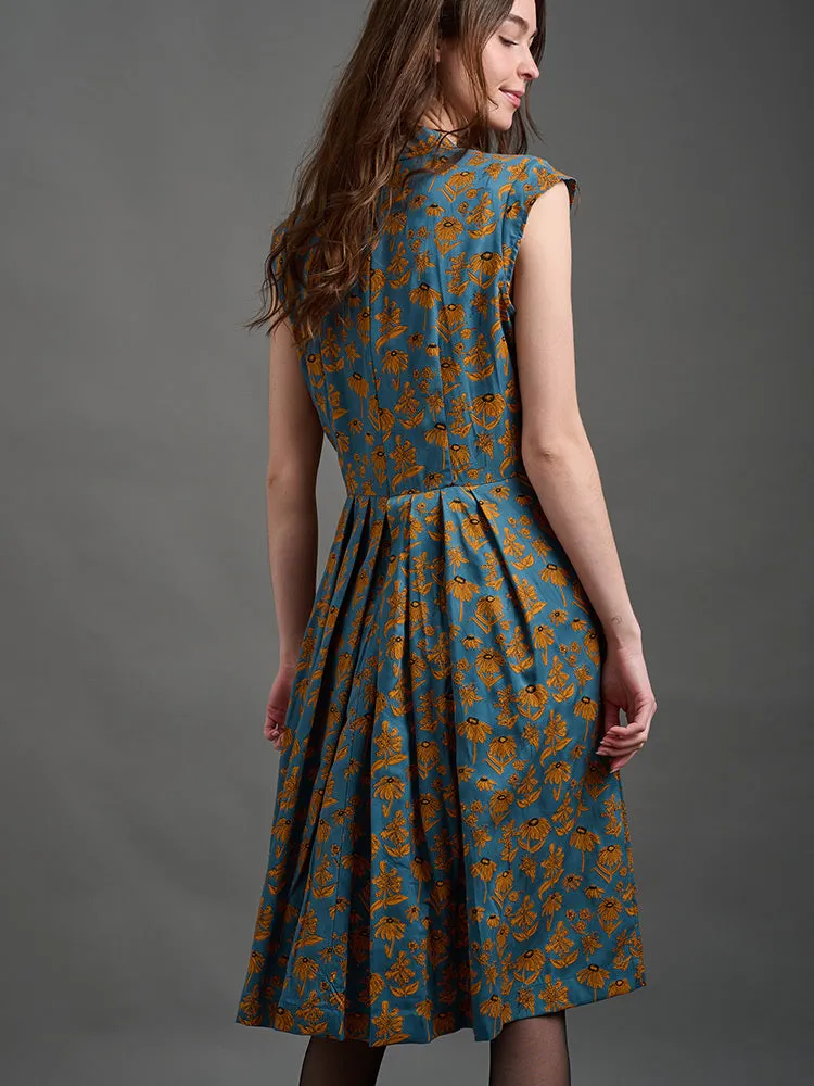 Lucille Dress - Teal Floral sold by Mata Traders product image thumbnail 4
