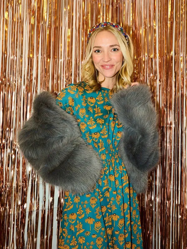 Artsy Traveler Midi Dress - Teal Floral sold by Mata Traders