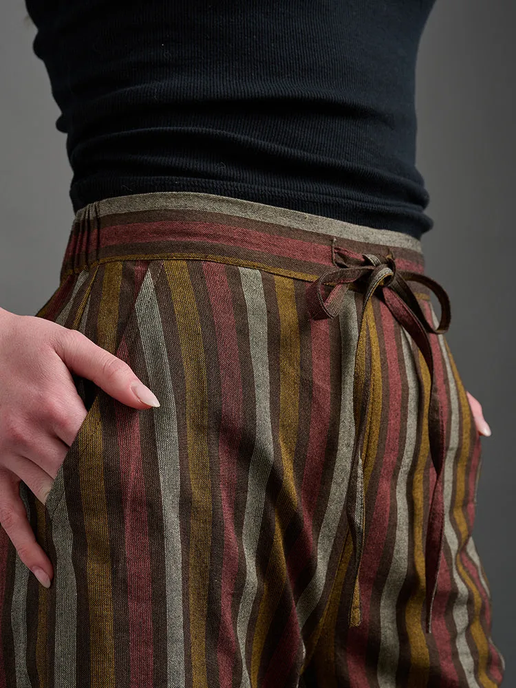 Emmy Drawstring Pant - Chocolate Stripe sold by Mata Traders product image thumbnail 4