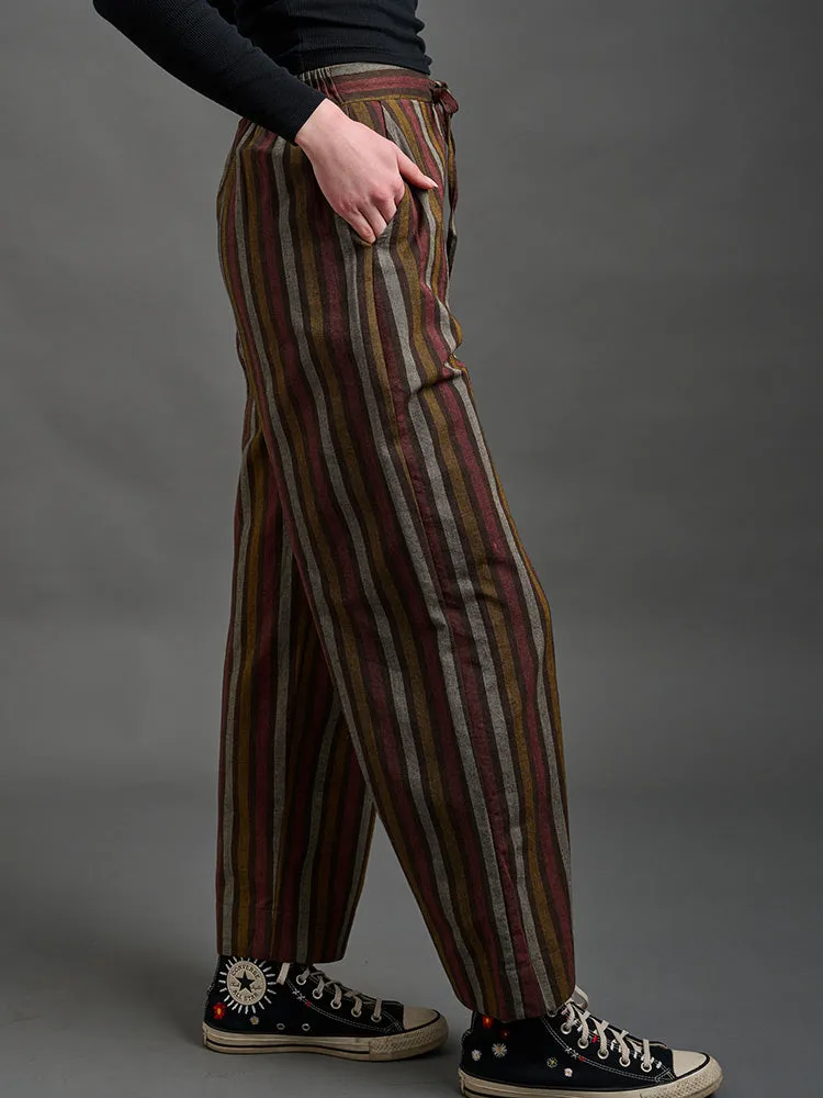 Emmy Drawstring Pant - Chocolate Stripe sold by Mata Traders product image thumbnail 2