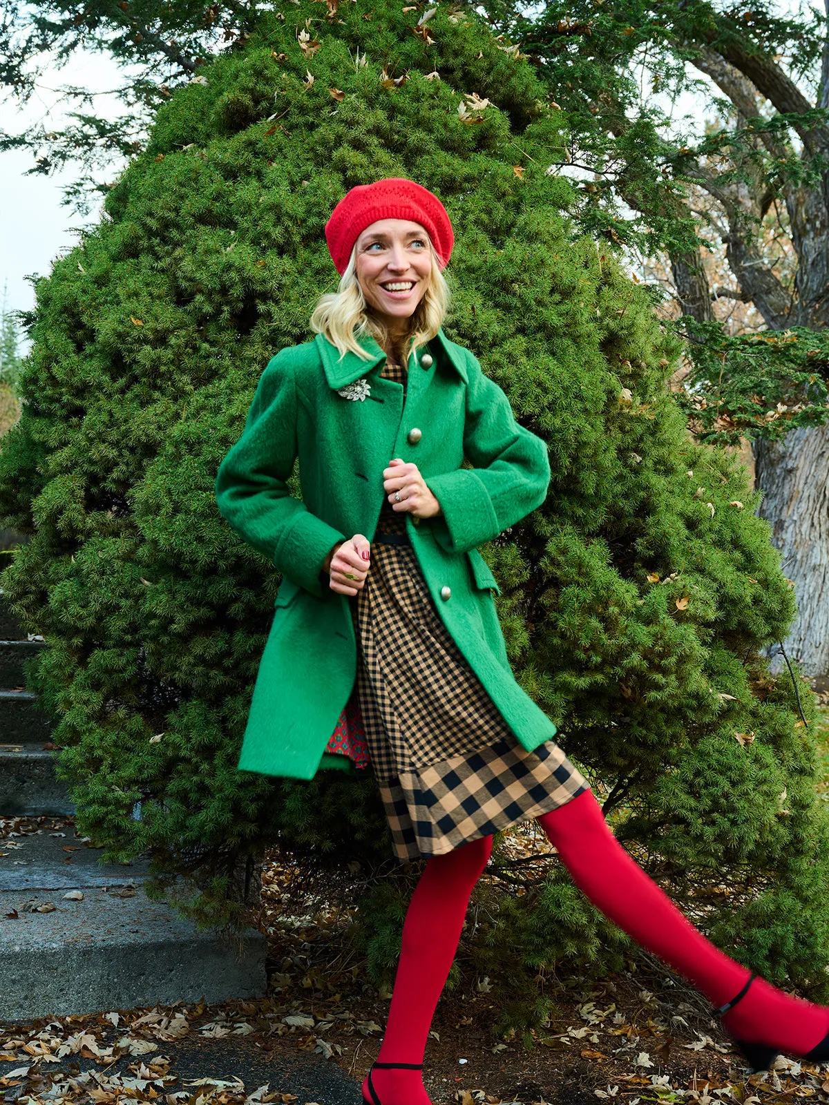 Devonshire Dress - Black and Tan Small Gingham sold by Mata Traders