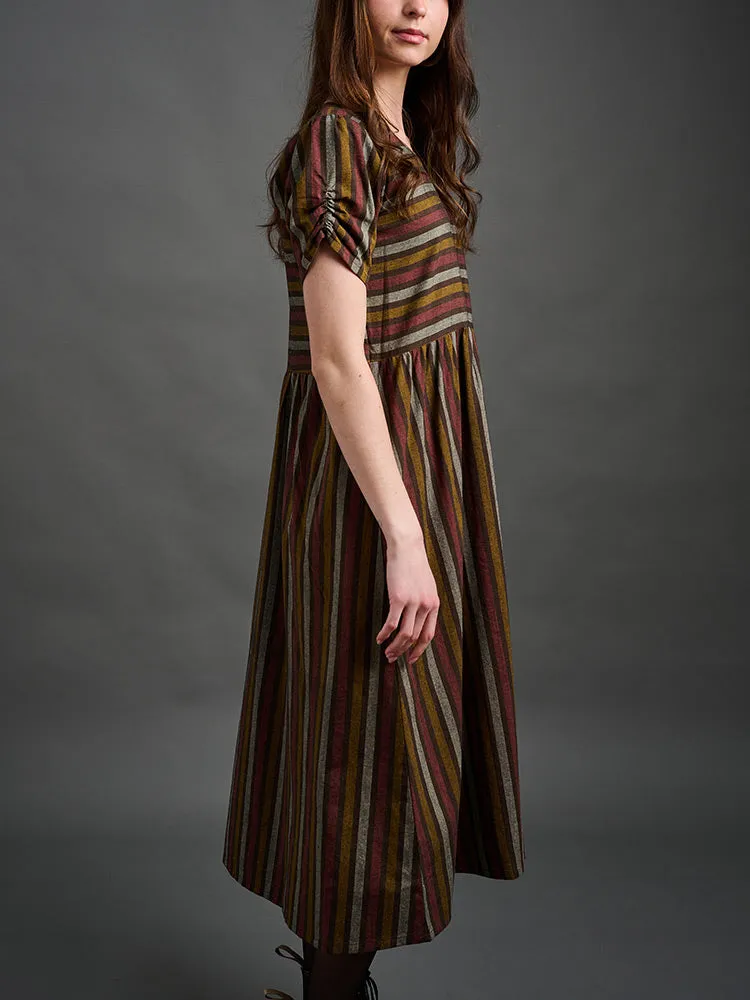 Kavita Dress - Chocolate Stripe sold by Mata Traders product image thumbnail 4