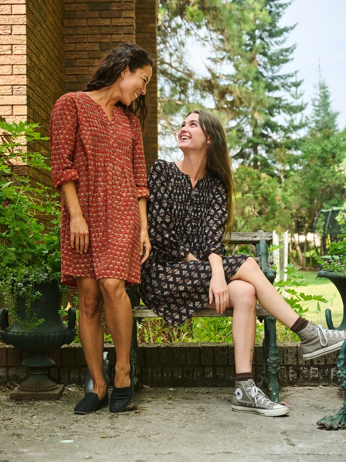 Victoria Tunic Dress - Black Mini Blossom sold by Mata Traders product image thumbnail 5