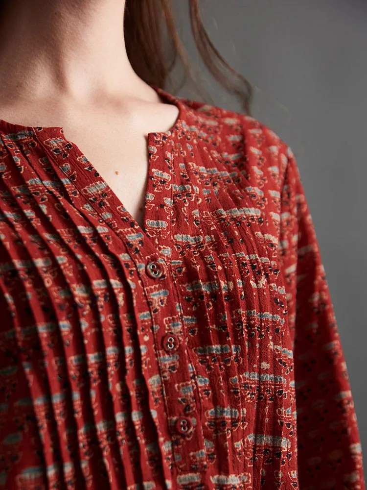 Victoria Tunic Dress - Currant Red sold by Mata Traders product image thumbnail 5
