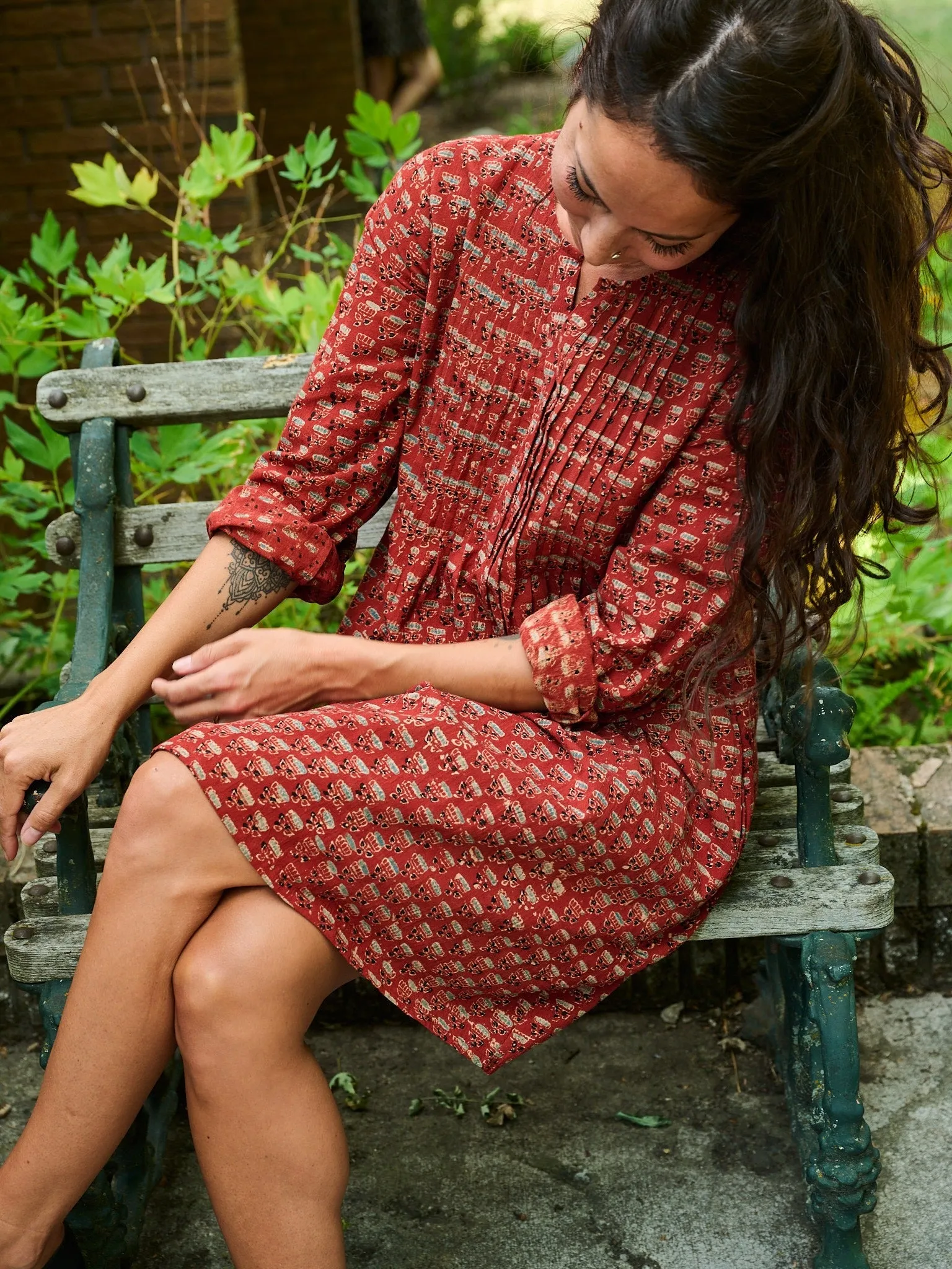 Victoria Tunic Dress - Currant Red sold by Mata Traders product image thumbnail 2