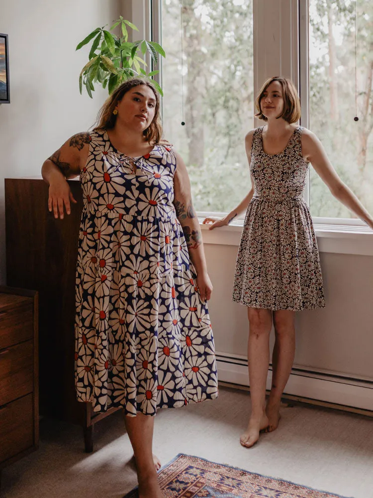 Thais Tiered Sleeveless Plus Size Dress - Navy Floral sold by Mata Traders product image thumbnail 5