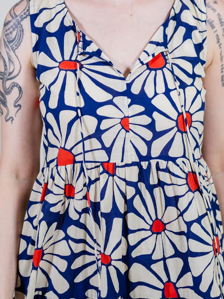 Thais Tiered Sleeveless Dress - Navy Floral sold by Mata Traders product image thumbnail 4