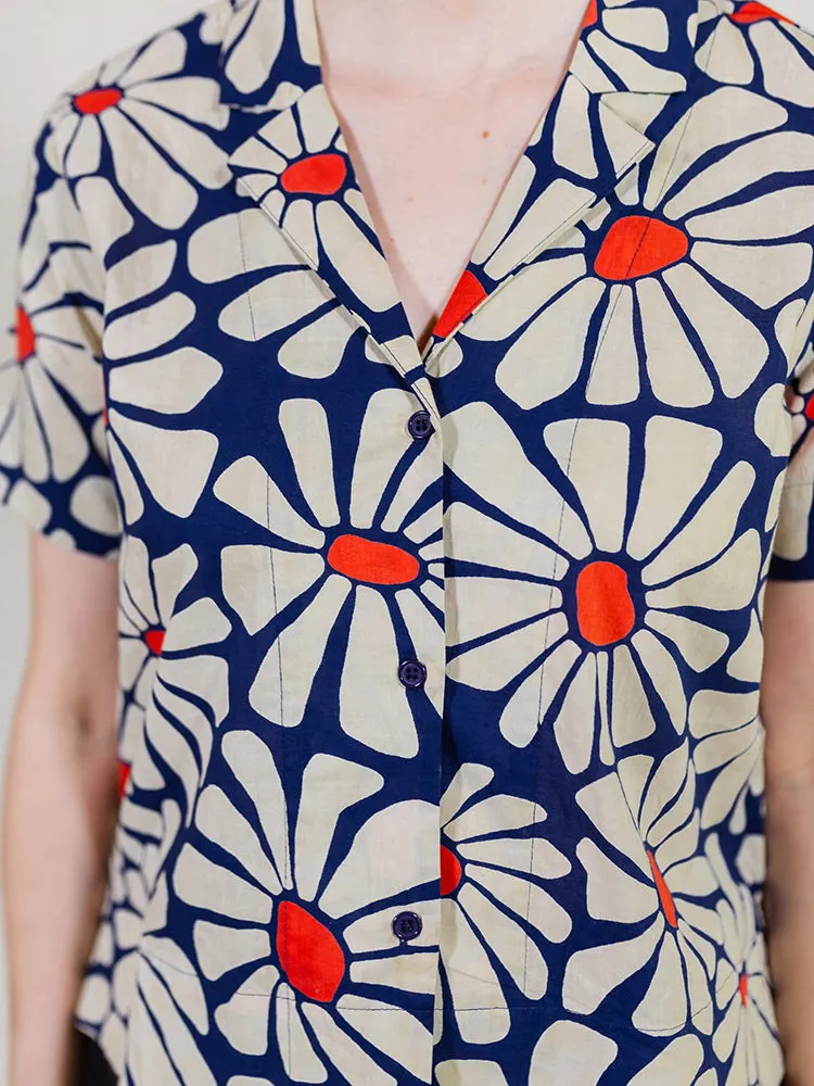 Camp Shirt - Navy Floral sold by Mata Traders product image thumbnail 3
