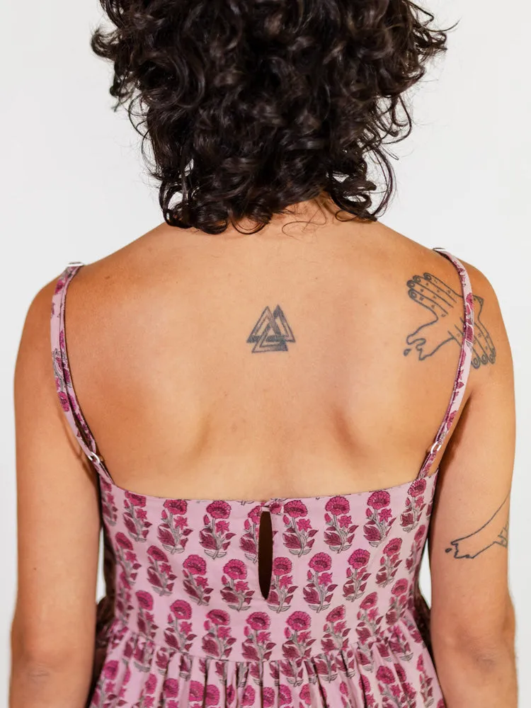 Sofia Mini Dress - Magenta Floral sold by Mata Traders product image thumbnail 5