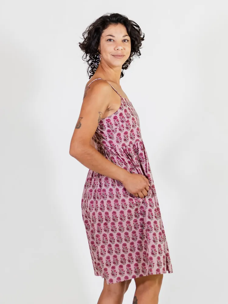 Sofia Mini Dress - Magenta Floral sold by Mata Traders product image thumbnail 3