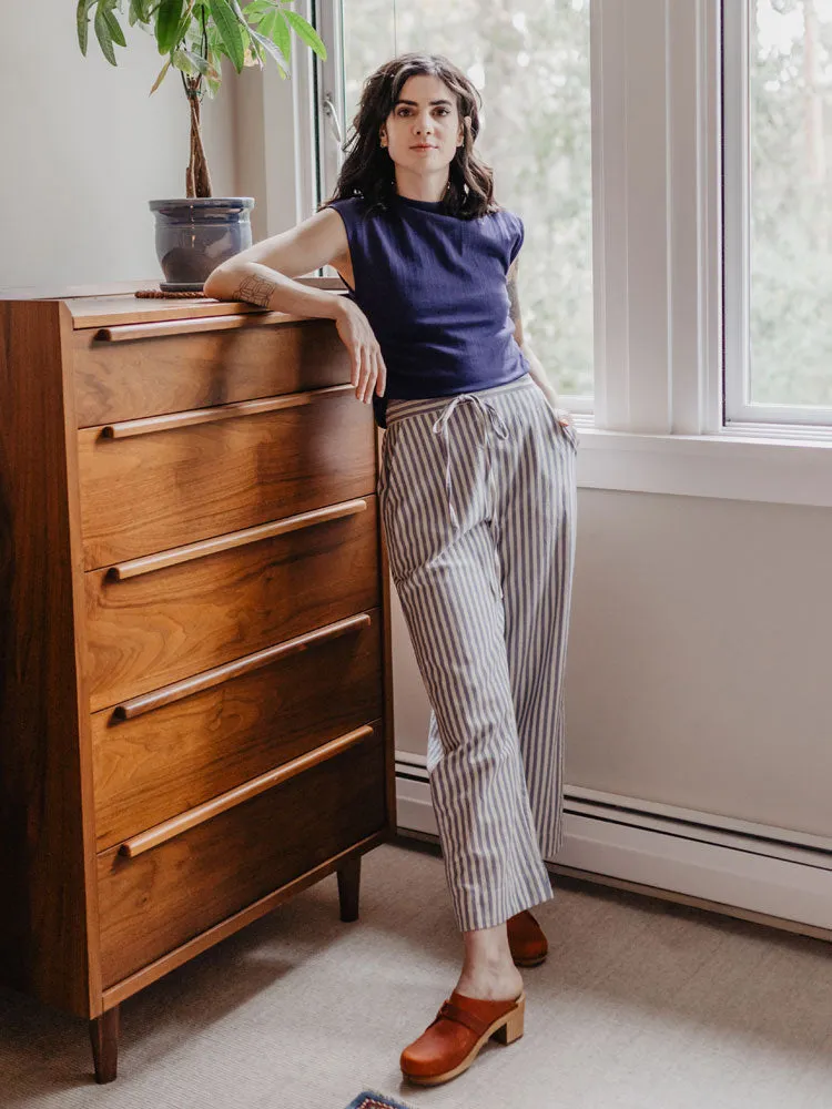 Ruched Top - Navy Rib Knit sold by Mata Traders product image thumbnail 5