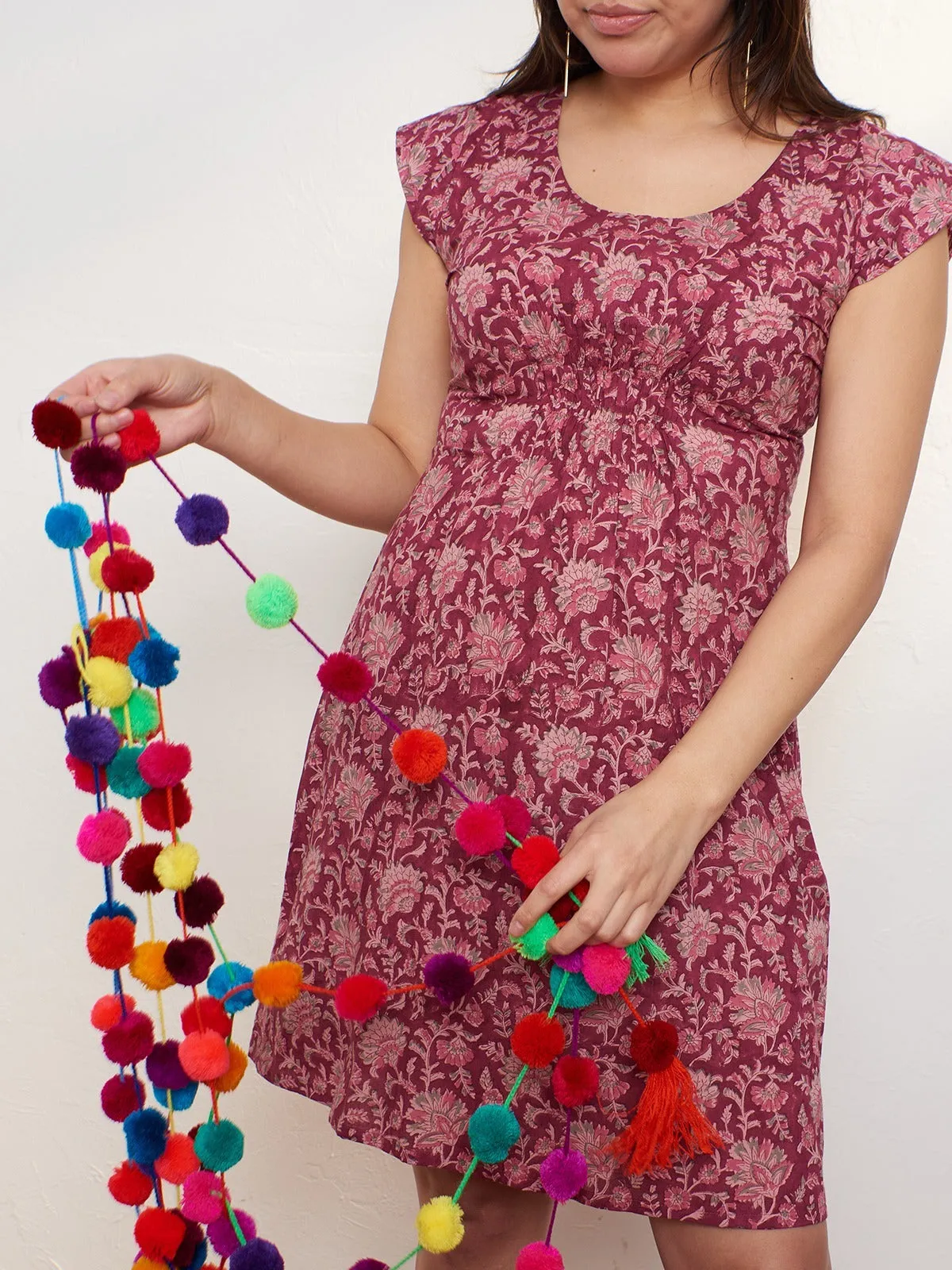 Artsy Traveler Dress - Magenta Vine sold by Mata Traders product image thumbnail 3