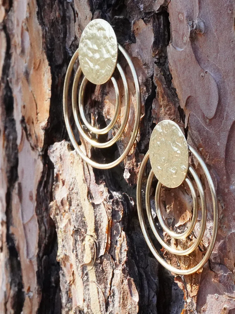 Sol Stud Earrings - Gold sold by Mata Traders product image thumbnail 5