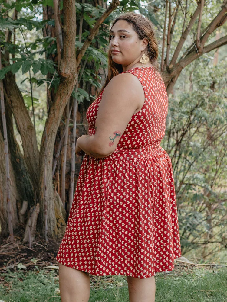 Asheville Plus Size Dress - Micro Floral Red sold by Mata Traders product image thumbnail 2